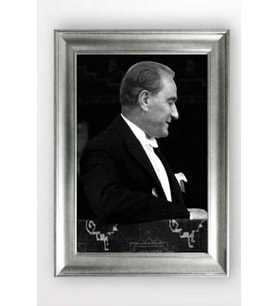 Gümüş Çerçeveli Atatürk Tablo cv1320