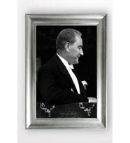 Gümüş Çerçeveli Atatürk Tablo cv1320