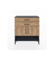 Arges Şifonyer 2 Raflı 2 Çekmeceli 2 Kapaklı 88x30x96 Antrasit-Çam