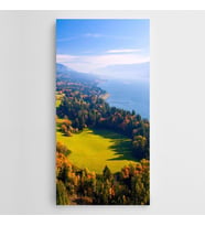 Çam Ağaçları ve Deniz Panoramik Kanvas Tablo