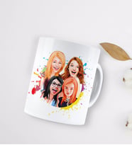 BK Gift Kişiye Özel Bekarlığa Veda Karikatürlü Beyaz Kupa Bardak-1