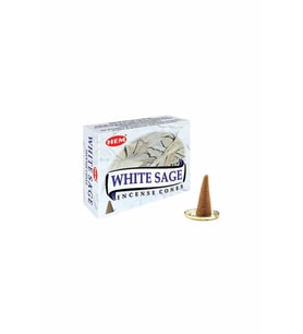 White Sage Cones Hem Tütsü