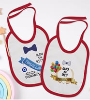 BK Kids Sünnet Tasarımlı 2’li Kırmızı Mama Önlüğü-2