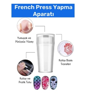 Premium Yumuşak Pürüzsüz Yüzey Sağlar Tırnak Süs French Stamper Damgası