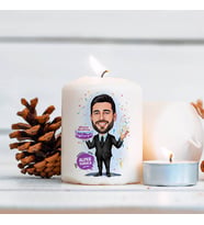 Kişiye Özel Doğum Günü Olan Erkek Karikatürlü Mum