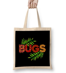 Awesome Bugs Insects & Plants Cute Nature Bez Çanta Uzun Saplı