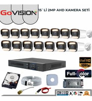 15’Lİ 2MP FULL COLOR 3.6MM LENS 1080P FULLHD WARMLED AHD DIŞ MEKAN SETİ