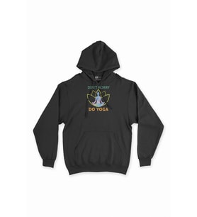 Don't Worry Do Yoga Siyah Sweatshirt Hoodie