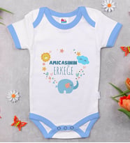 BK Kids Amcasının Erkeğe Tasarımlı Mavi Bebek Body Zıbın-1