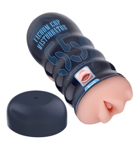 MorGece 18 cm Derinlikli Gerçekçi Dokulu Lüks TPE Oral Mastürbatör