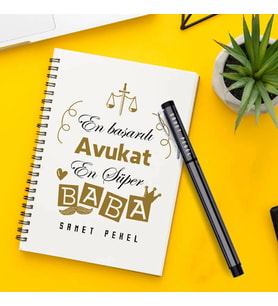 Avukat Babalara Özel Defter ve Kalem