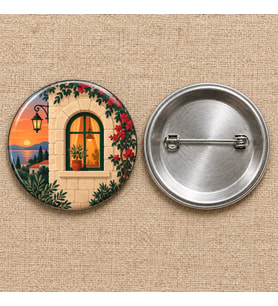 Evimin Işığı Filistin Temalı 58 mm İğneli Rozet