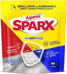 Asperox Sparx Diamond Bulaşık Makinesi Kapsülü 60'lı Hepsi Bir Arada
