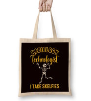 Radiology Technologist Skeleton Rad Tech Radiography Bez Çanta Uzun Saplı