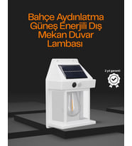 Mey İthalat® 1800 Mah Pilli Solar Duvar Aydınlatma
