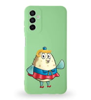 Samsung Galaxy M23 Uyumlu Lansman Kılıf Altı Kapalı İçi Kadife  Bayan Puff Tasarımlı  Kapak (Şeffaf)