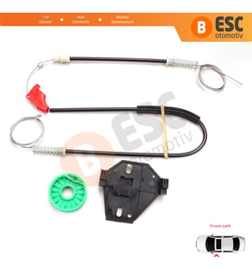 VW Transporter T4 Eurovan Caravelle 1990-2003 7D0959801 İçin Elektrikli Ön Sol Cam Kriko Tamir Seti