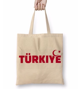 Türkiye Bez Çanta Uzun Saplı
