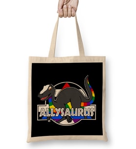 Allysaurus Pride Dinosaur Bez Çanta Uzun Saplı