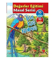Değerler Eğitimi Öykü Serisi-Bir Kuş Konmuş (10 Kitaplık Set) (Krem)