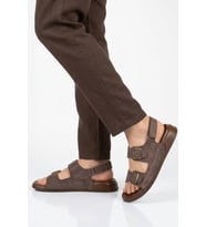 Pierre Cardin Kahve Cırtlı Hafif Erkek Sandalet PC-7924 M