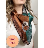 Shamony Floral %100 İpek Fular