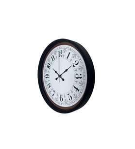 Siyah Motifli 36 Cm Duvar Saati (Standart)