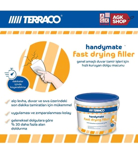 Terraco Handymate Hızlı Kuruyan Duvar Tamir Dolgu Macunu - 1 Lt