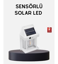 Solar Sensörlü Dış Mekan Lamba 3 Işık Modlu ve IP65 Dayanıklı