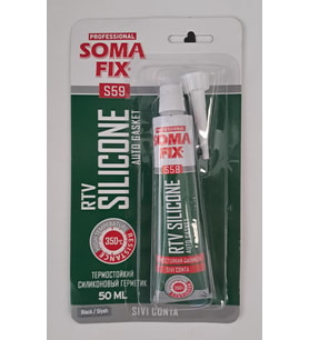 SOMAFİX RTV YÜKSEK ISI SİLİKONU SIVI CONTA 50 ML (SİYAH) S59