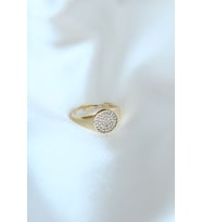 Ayarlamalı Oval Zirkon Taşlı Yüzük (Altın)