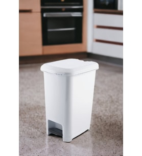 Slim Pedallı 10 Litre Beyaz Çöp Kovası, Şık ve Pratik Tasarım