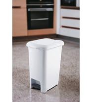 Slim Pedallı 10 Litre Beyaz Çöp Kovası, Şık ve Pratik Tasarım