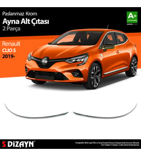 Renault Clio 5 Krom Ayna Alt Çıtası 2 Prç. 2019 2020 2021 2022 2023 2024 2025