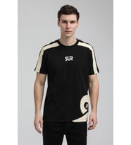 Bisiklet Yaka Siyah Slim Fit Tişört 23SSM20324