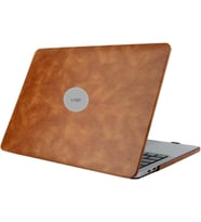 Macbook Air Kılıf 13 inç Deri Leat01 Eski USB Girişli Model 2010-2017 A1369 A1466 ile Uyumlu Kahverengi