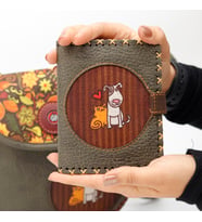 Kedi ve Köpek Figürlü Küçük Cüzdan Etnik Bohem Retro Style -Yesil (Yeşil)