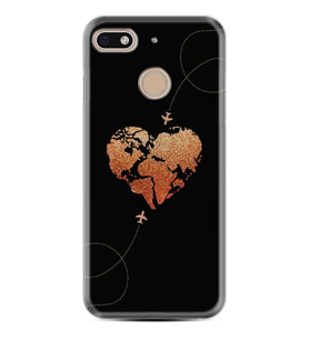 General Mobile GM8 Go GM9 GM20 Pro Plus Kılıf Desemli Silikon Plane Heart 1721
