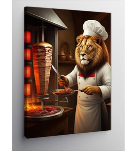 Kanvas Tablo Döner Keserken Aslan