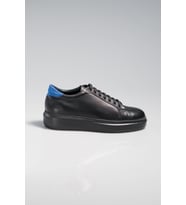 Kalın Kauçuk Taban Deri Erkek Sneakers Ayakkabı (Siyah)