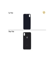 iPhone XS Max Uzay Grisi Renk Arka Kapak Arka Cam Batarya Kapağı Lazer Kesim Kapak Pil Kapağı