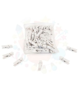 Party Marty Ahşap Mandal 3,5Cm 100Lü Beyaz