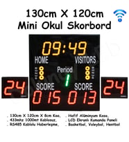 Mini Okul Skorbord 130cm x 120cm x 8cm