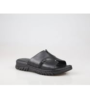 Castle Black 22357 Kadın Hakiki Deri Comfort Terlik (Siyah)