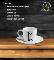 KirliPatiler Porselen Fincan Üzeri Rune Sembol Baskılı (06)