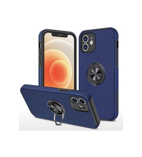 Newface Apple iPhone 12 Kılıf Elit Yüzüklü Kapak - Lacivert