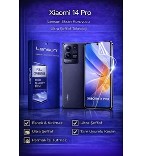 Xiaomi 14 Pro Lensun Ultra Şeffaf Ekran Koruyucu Film