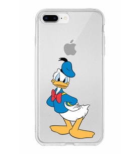 Apple iPhone 7 Plus Uyumlu Kapak Donald Duck Tasarımlı Şeffaf Silikon Kılıf