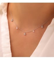925 Ayar Gümüş Nazarlı Zircon Şans Kolyesi