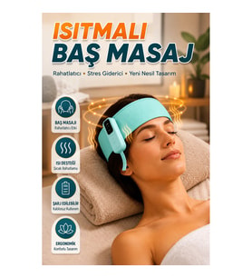 Isıtmalı Baş Masaj Aleti Ergonomik Rahatlatıcı Başlık Masaj Cihazı